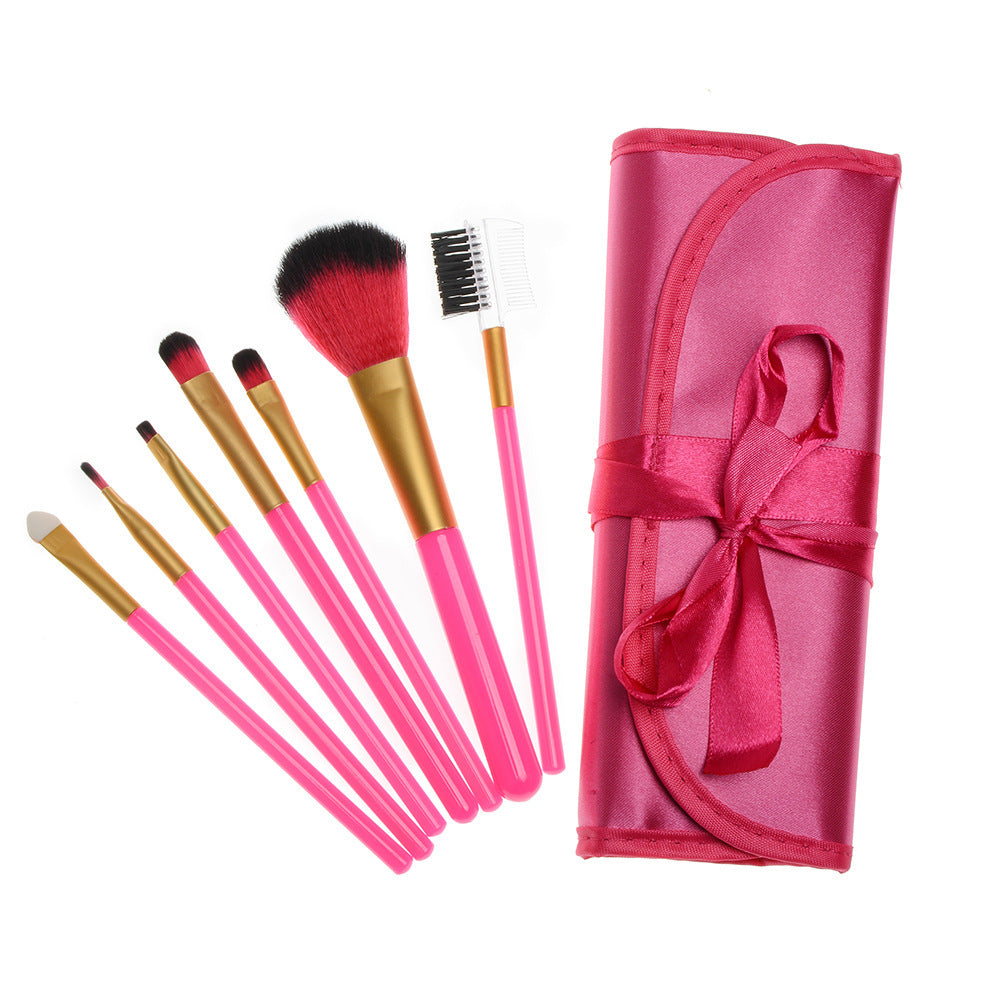 Multifunctional Portable 7 Ribbon Makeup Brushes Suit Multifunctional Portable 7 Ribbon Makeup Brushes Suit